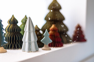 Trendy paper Christmas trees