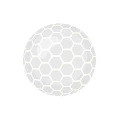 A cartoon golf ball isolated on white background. Vector illustration flat style