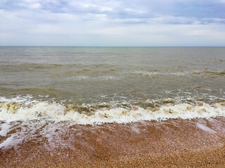 Fototapeta premium Seascape with a beach in the summer in the south