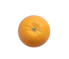 Top view of the orange fruit isolated.