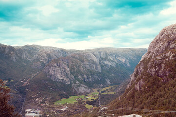 Fototapeta premium view of the Norwegian mountains