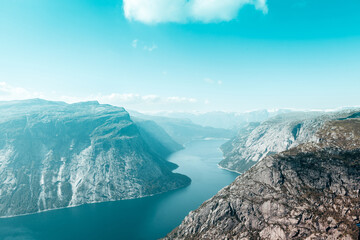 view of the Norwegian fjord