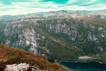 view of the Norwegian fjord