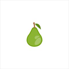 Flat vector illustration: avocado. Sliced Avocado.