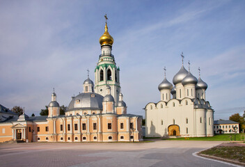 Vologda Kremlin - Resurrection cathedral and Saint Sophia cathedral at Cathedral Hill in Vologda. Russia