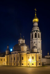 Fototapeta na wymiar Vologda Kremlin - Resurrection cathedral at Cathedral Hill in Vologda. Russia