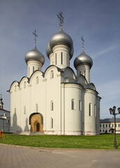 Fototapeta na wymiar Vologda Kremlin - Saint Sophia cathedral at Cathedral Hill in Vologda. Russia