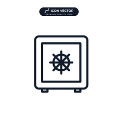 bank safe icon symbol template for graphic and web design collection logo vector illustration