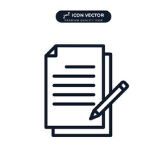 contract icon symbol template for graphic and web design collection logo vector illustration