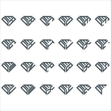 EDA to EDZ letter logo creative design, Multiple triple letter logo design