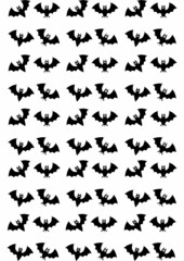 background with repeating pattern of black bats