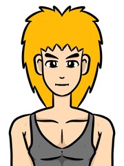 cute man cartoon on white background