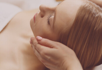 picture of beautiful woman beautiful woman in spa salon