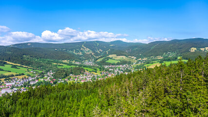 Fototapeta na wymiar Rokytnice nad Jizerou valley in Giant Mountains