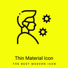 Antivirus minimal bright yellow material icon