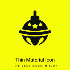 Bauble minimal bright yellow material icon