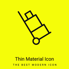 Baggage minimal bright yellow material icon