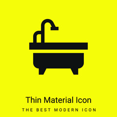 Bath minimal bright yellow material icon