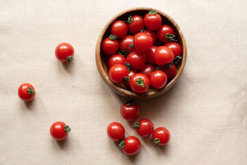 赤い果物プチトマトの集合
