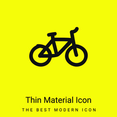 Fototapeta premium Bike Hand Drawn Transport minimal bright yellow material icon