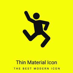Fototapeta na wymiar Breakdance minimal bright yellow material icon
