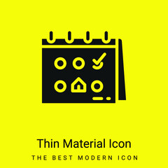 Booking minimal bright yellow material icon