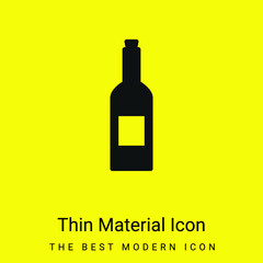 Bottle Of Wine minimal bright yellow material icon