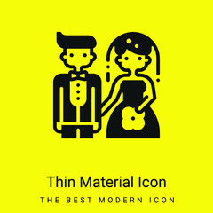 Bride minimal bright yellow material icon