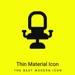 Armchair minimal bright yellow material icon