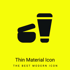 Beauty minimal bright yellow material icon