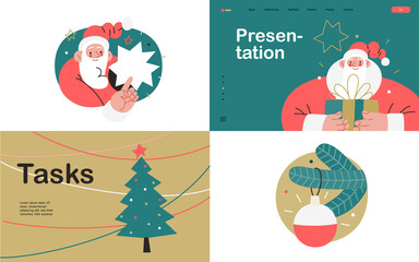 Fototapeta premium Web Santa - a corporative website page templates and icons set.