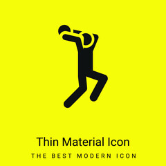 Basketball Player minimal bright yellow material icon