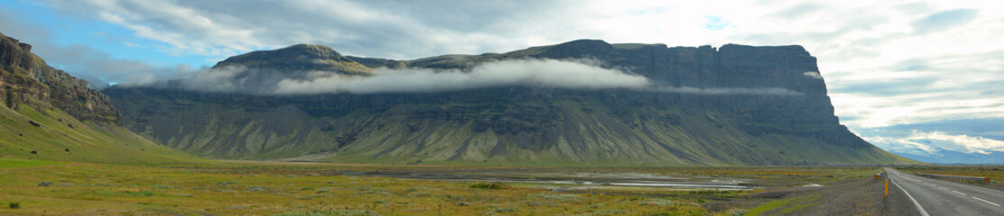 Landscape at the road Nr.1 on the south of Iceland, Europe
