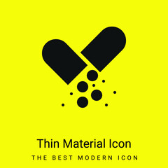 Antibiotic minimal bright yellow material icon