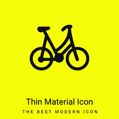 Fototapeta premium Bike minimal bright yellow material icon