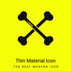 Bone minimal bright yellow material icon