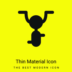 Bicycle minimal bright yellow material icon