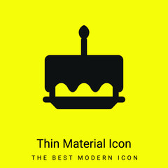 Birthday Cake minimal bright yellow material icon