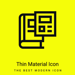 Book minimal bright yellow material icon