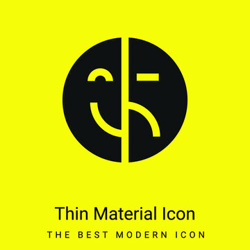 Bipolar minimal bright yellow material icon
