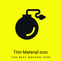 Bomb minimal bright yellow material icon