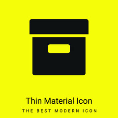 Box minimal bright yellow material icon