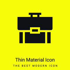 Briefcase minimal bright yellow material icon