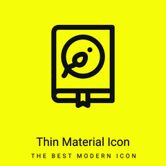 Book minimal bright yellow material icon
