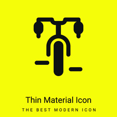 Bicycle minimal bright yellow material icon