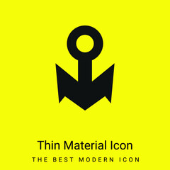Boat Anchor minimal bright yellow material icon