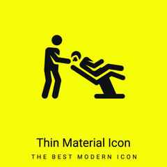 Barber minimal bright yellow material icon