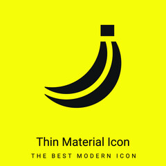 Banana minimal bright yellow material icon