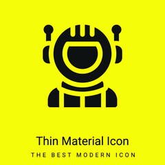 Astronaut minimal bright yellow material icon