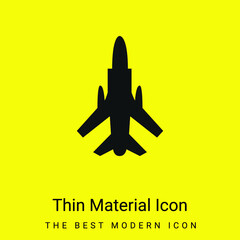 Army Airplane Bottom View minimal bright yellow material icon